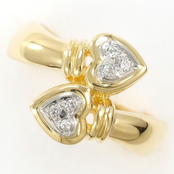 PT900 Platinum K18 Yellow Gold Diamond Ring