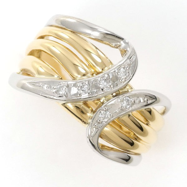 PT900 K18YG Platinum Yellow Gold Diamond Ring