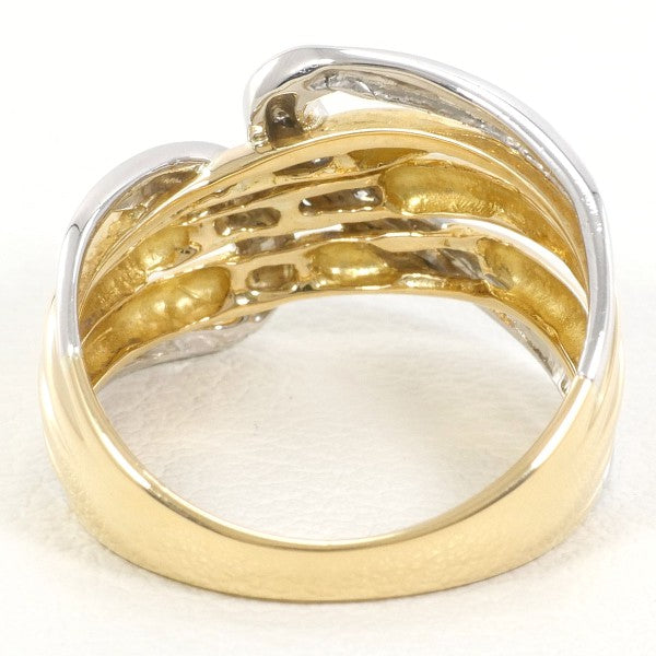 PT900 K18YG Platinum Yellow Gold Diamond Ring