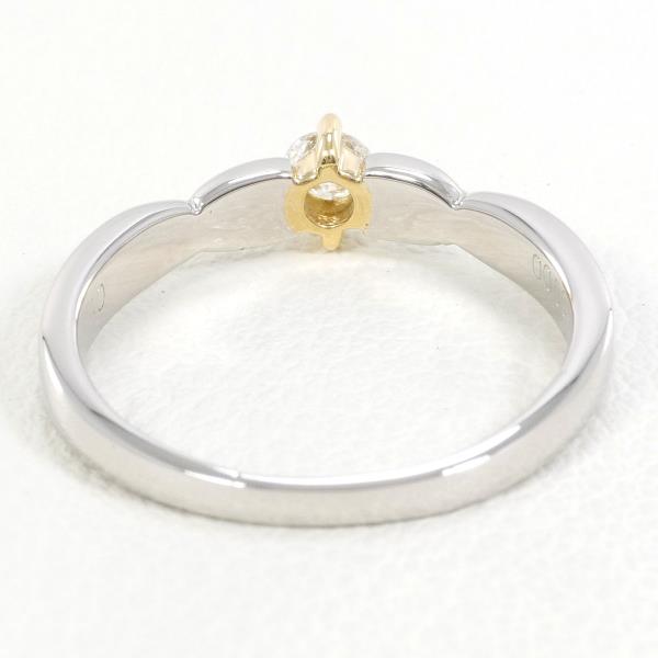 PT900 Platinum K18 Yellow Gold Diamond Ring