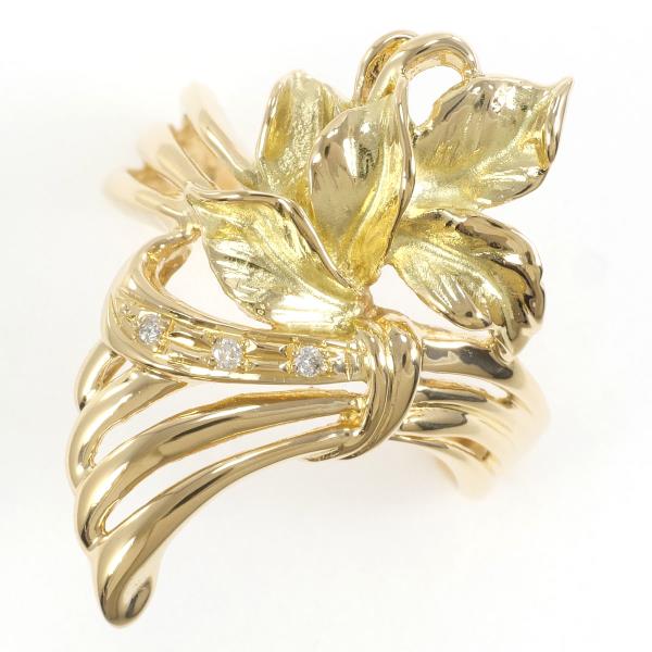 K18 Yellow Gold Diamond Ring 14.5