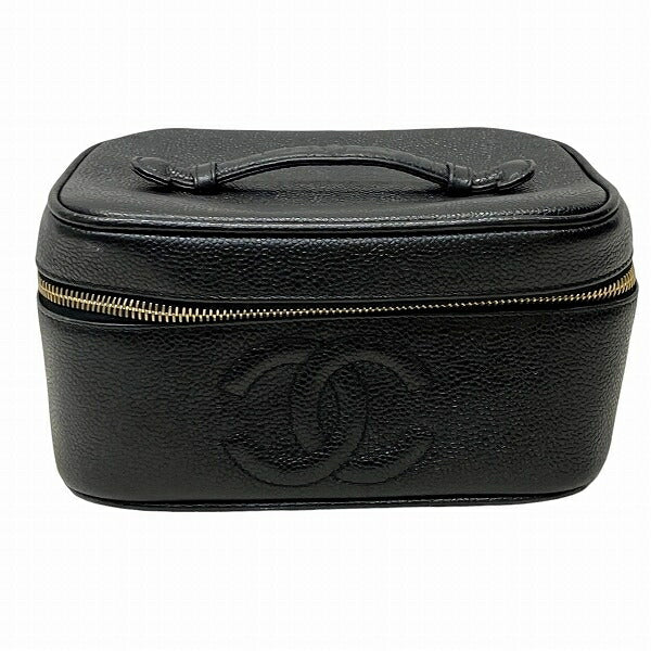 Chanel Caviar Skin Coco Mark Vanity Handbag