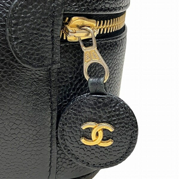 Chanel Caviar Skin Coco Mark Vanity Handbag