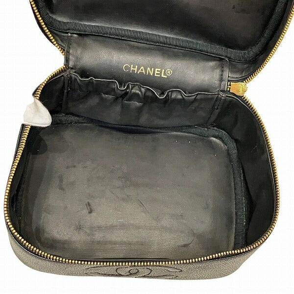 Chanel Caviar Skin Coco Mark Vanity Handbag