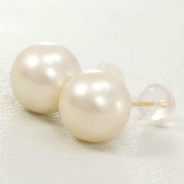 K18 Yellow Gold Imitation Pearl Earrings