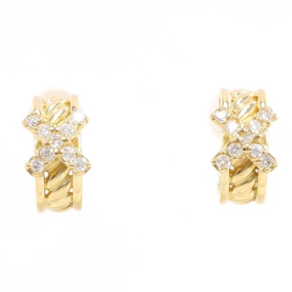 K18 Yellow Gold Diamond Earrings 0.09ct