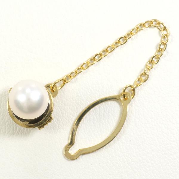 K18 Yellow Gold Pearl Pin Brooch