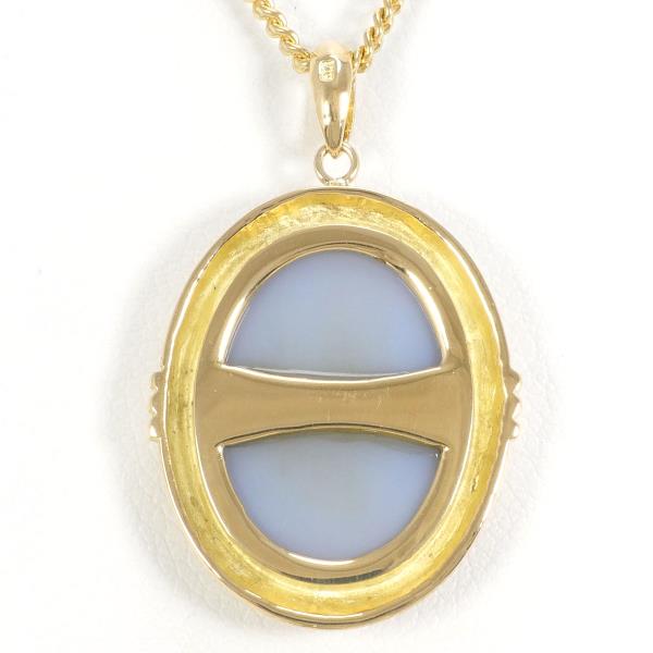 K18 Yellow Gold Stone Cameo Necklace