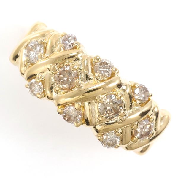 K18 Yellow Gold Brown Diamond Ring