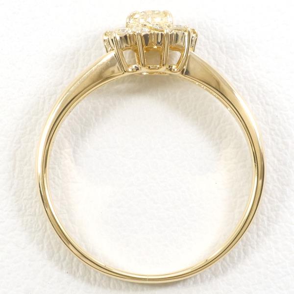 K18 Yellow Gold Ring with Yellow Sapphire