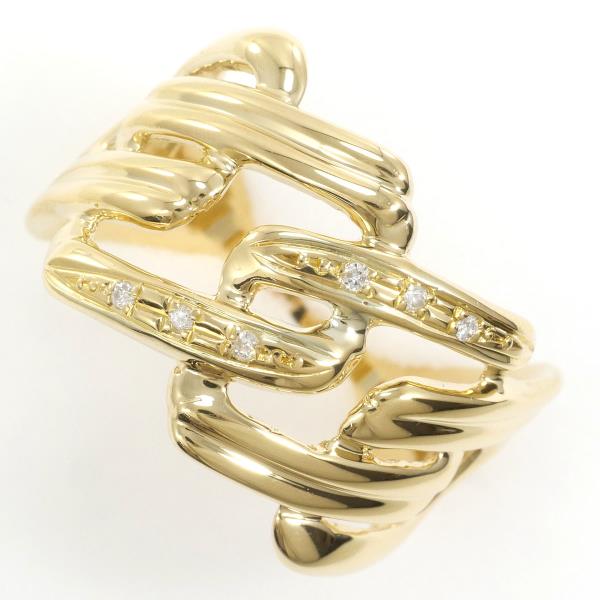 K18 Yellow Gold Diamond Ring 15.5