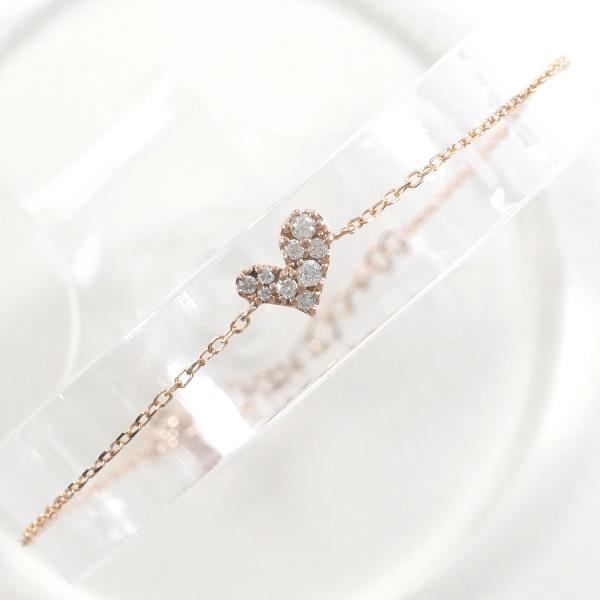 K10 Pink Gold Diamond Bracelet