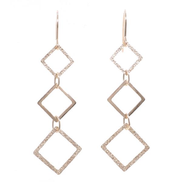 K10 Pink Gold Earrings