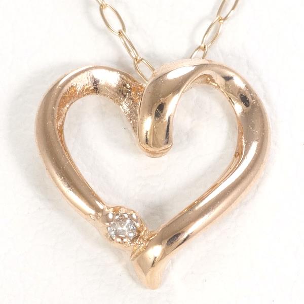 K10 Pink Gold Diamond Necklace