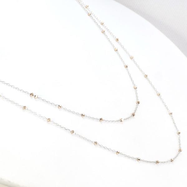 K18 Yellow Gold White Gold Necklace