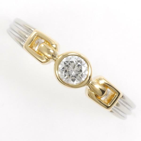 K18 Yellow Gold White Gold Diamond Ring