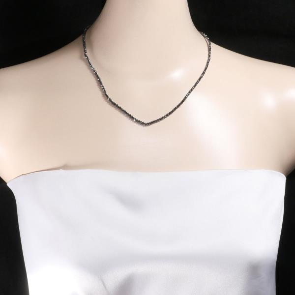 K14 White Gold Black Diamond Necklace