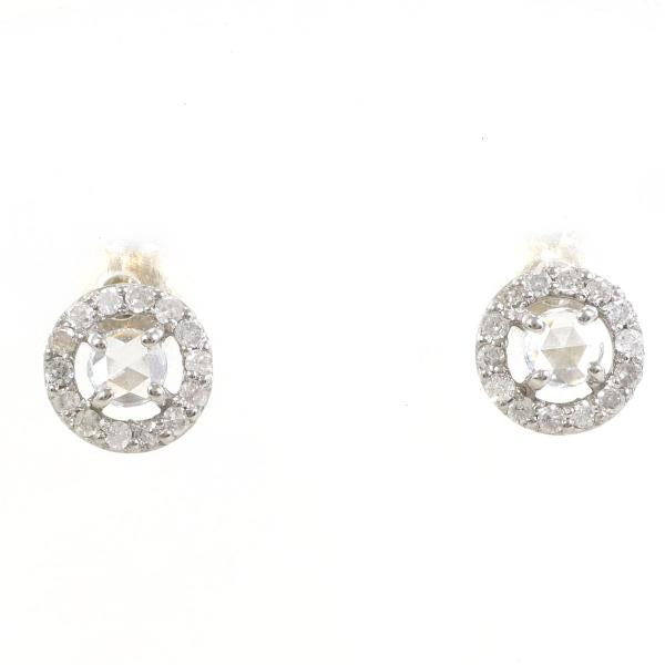 K10 White Gold Diamond Earrings