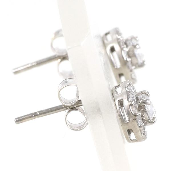 K10 White Gold Diamond Earrings