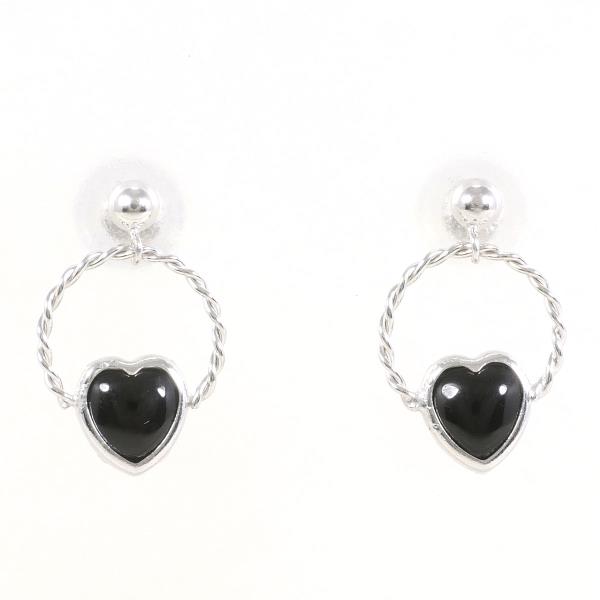 K14 White Gold Onyx Earrings