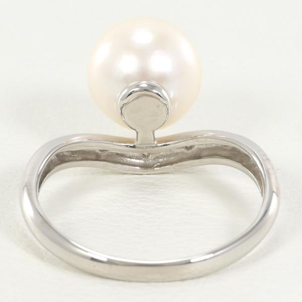 PT900 Platinum Pearl Ring 12.5