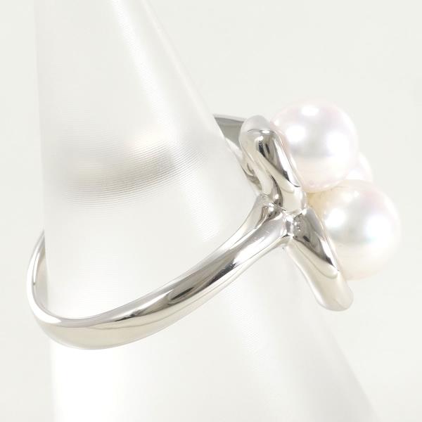 PT900 Platinum Pearl Ring 9.5