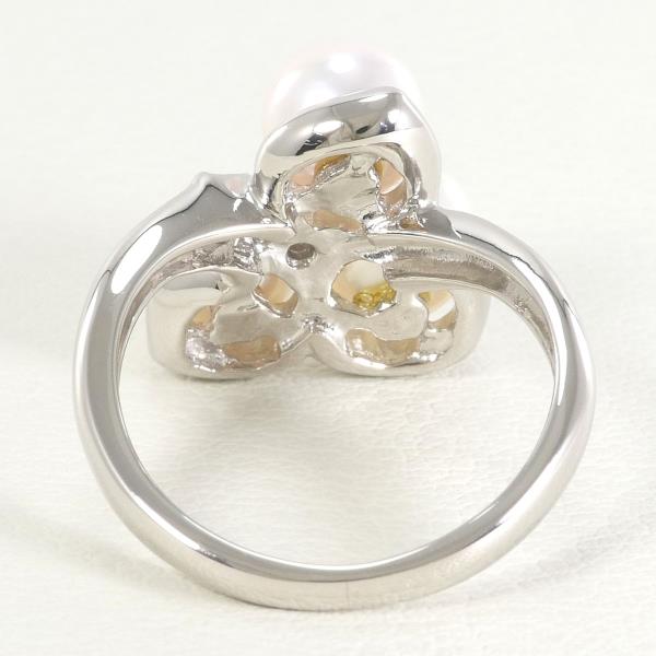 PT900 Platinum Pearl Ring 9.5