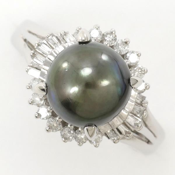 PT900 Platinum Pearl Ring 14