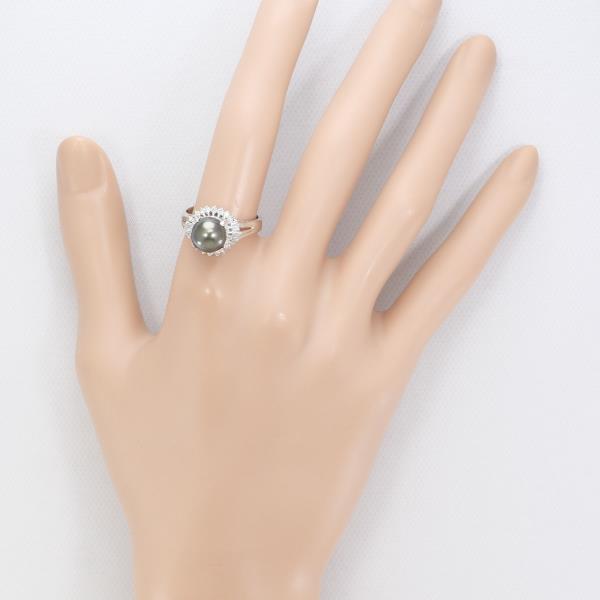 PT900 Platinum Pearl Ring 14