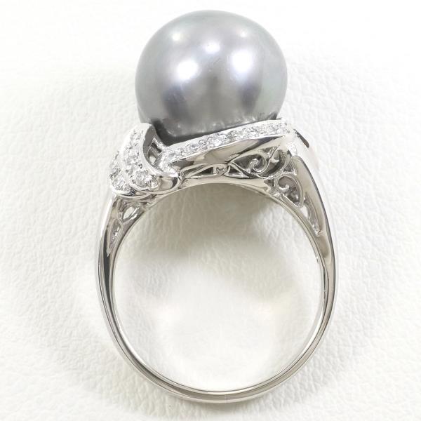 PT900 Platinum Pearl Ring 8.5