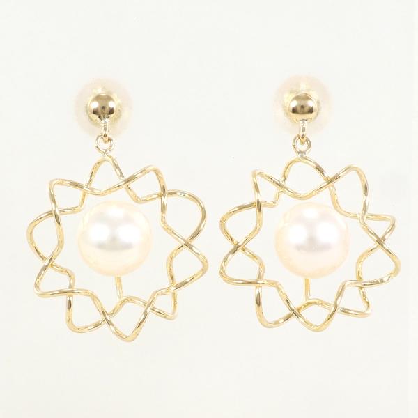 K18 Yellow Gold Pearl Earrings