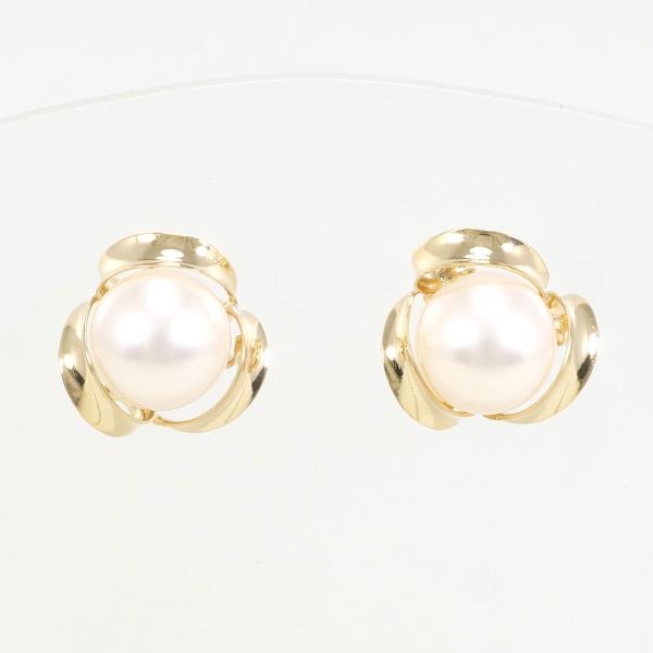 K18 Yellow Gold Pearl Earrings