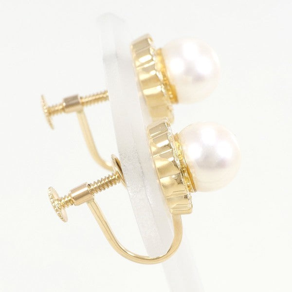 K18 Yellow Gold Pearl Earrings