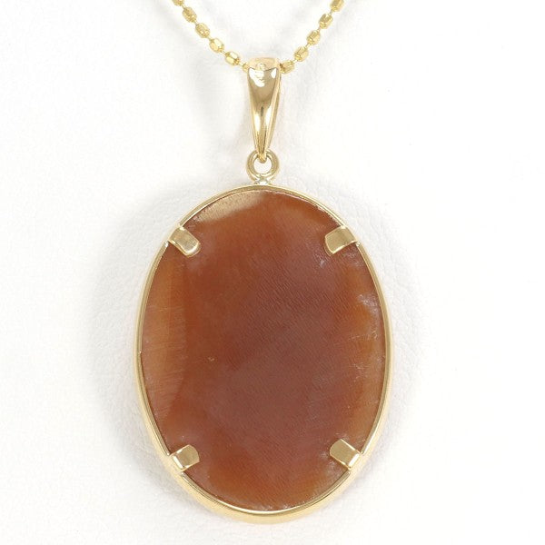 K18 Yellow Gold Shell Cameo Necklace