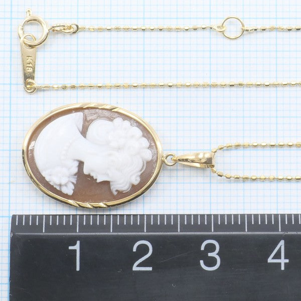 K18 Yellow Gold Shell Cameo Necklace