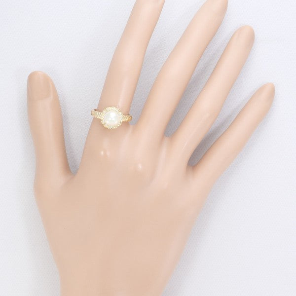 K18 Yellow Gold Pearl Ring with Diamond