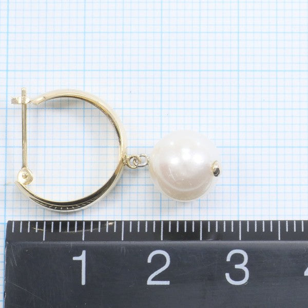 K18 Yellow White Gold Pearl Earrings