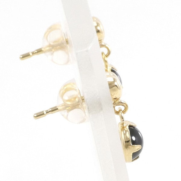 K18 Yellow Gold Onyx Earrings