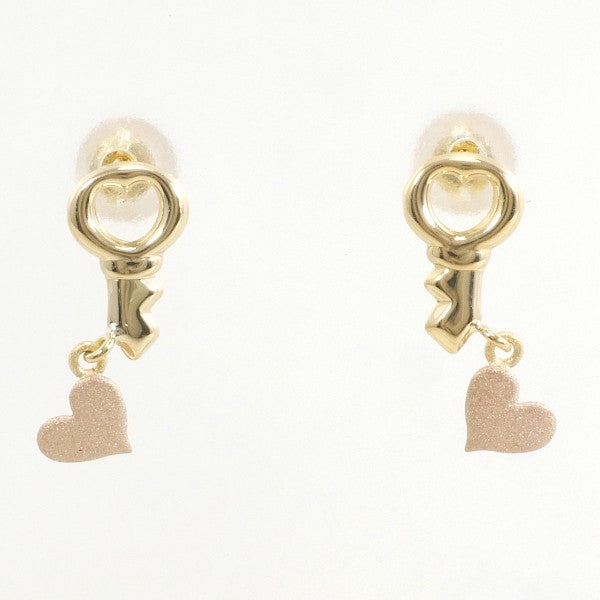 K18 Yellow Gold Pink Gold Earrings