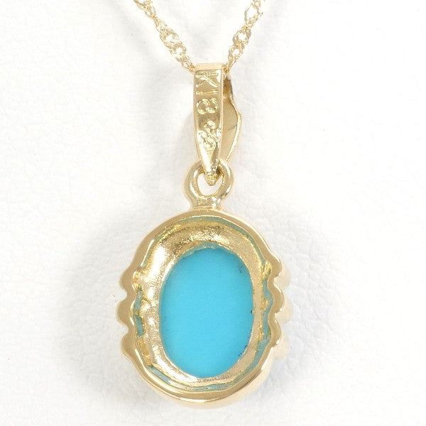 K18 Yellow Gold Turquoise Necklace