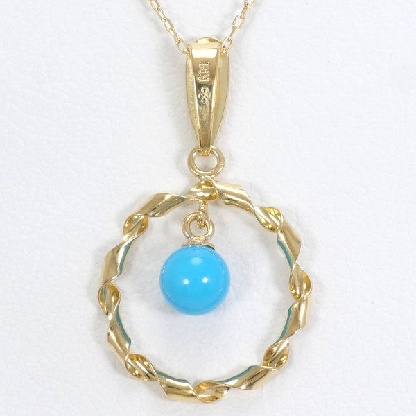 K18 Yellow Gold Turquoise Necklace