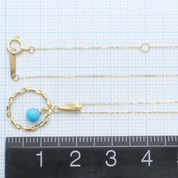 K18 Yellow Gold Turquoise Necklace