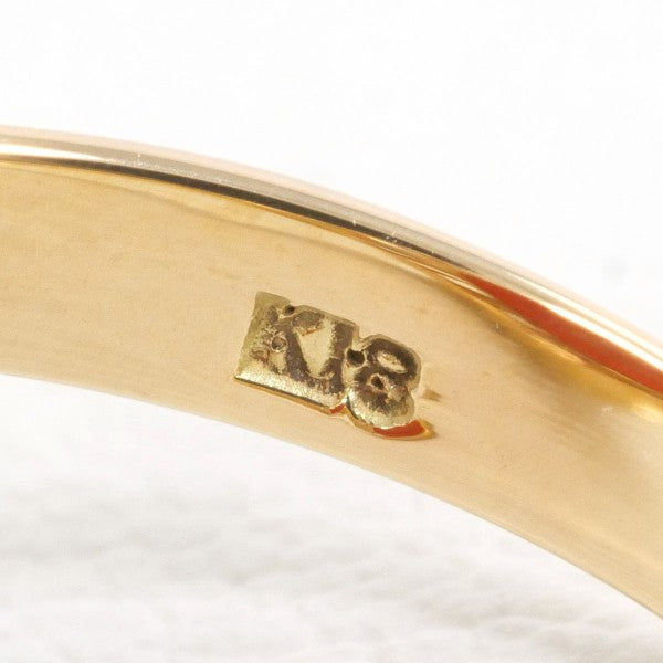 K18 Yellow Gold Coral Ring