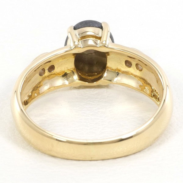 K18 Yellow Gold Black Star Sapphire Ring