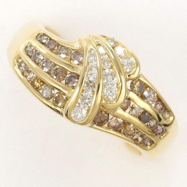 K18 Yellow Gold Brown Diamond Ring