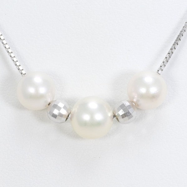 K18 White Gold Pearl Necklace