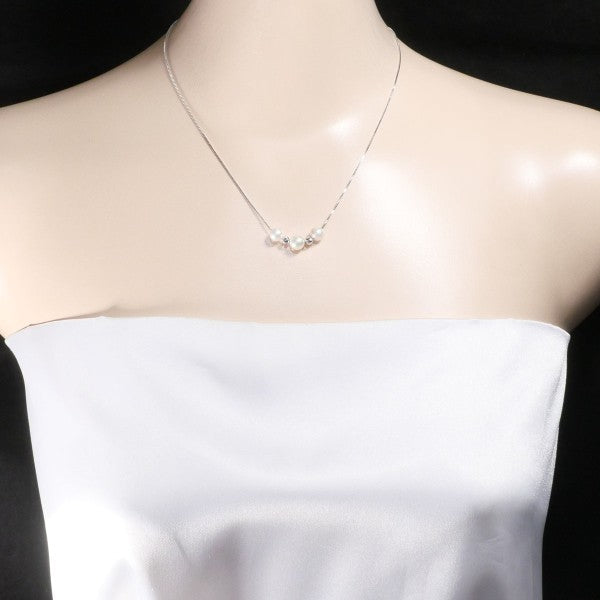 K18 White Gold Pearl Necklace