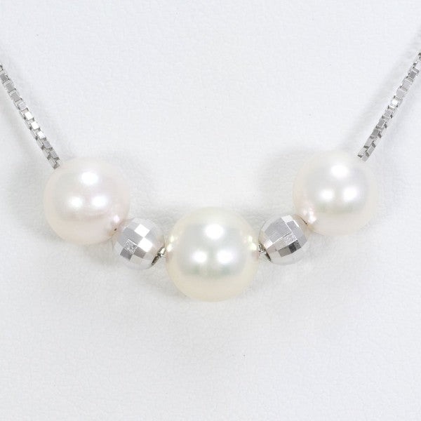 K18 White Gold Pearl Necklace