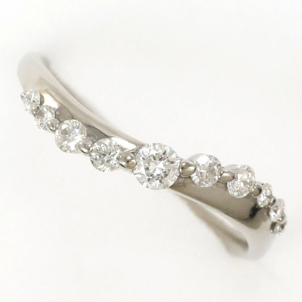 K18 White Gold Diamond Ring 13.5