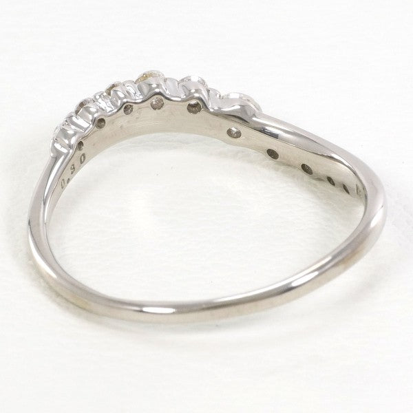 K18 White Gold Diamond Ring 13.5